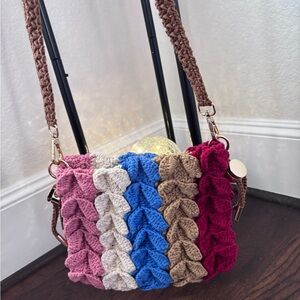 Multicolor Crochet Shoulder Bag